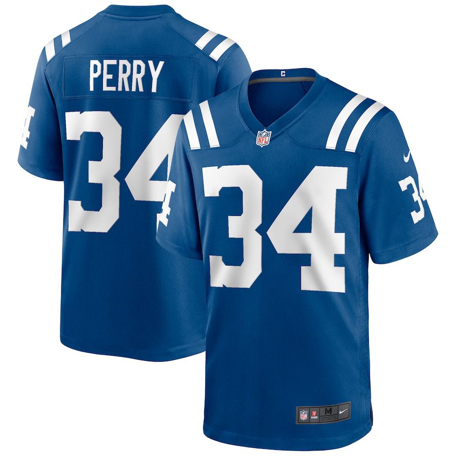 Men Indianapolis Colts #34 Joe Perry Nike Royal Game Retired Player NFL Jersey->indianapolis colts->NFL Jersey